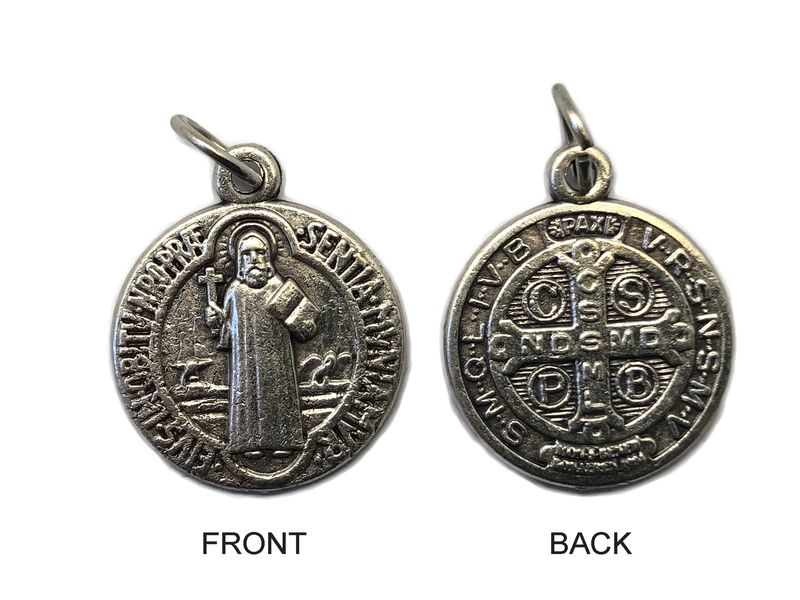MEDAL ST BENEDICT ROUND OXIDE 18MM