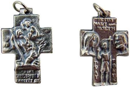 ST CHRISTOPHER AND THE HOLY FAMILY CROSS MEDAL