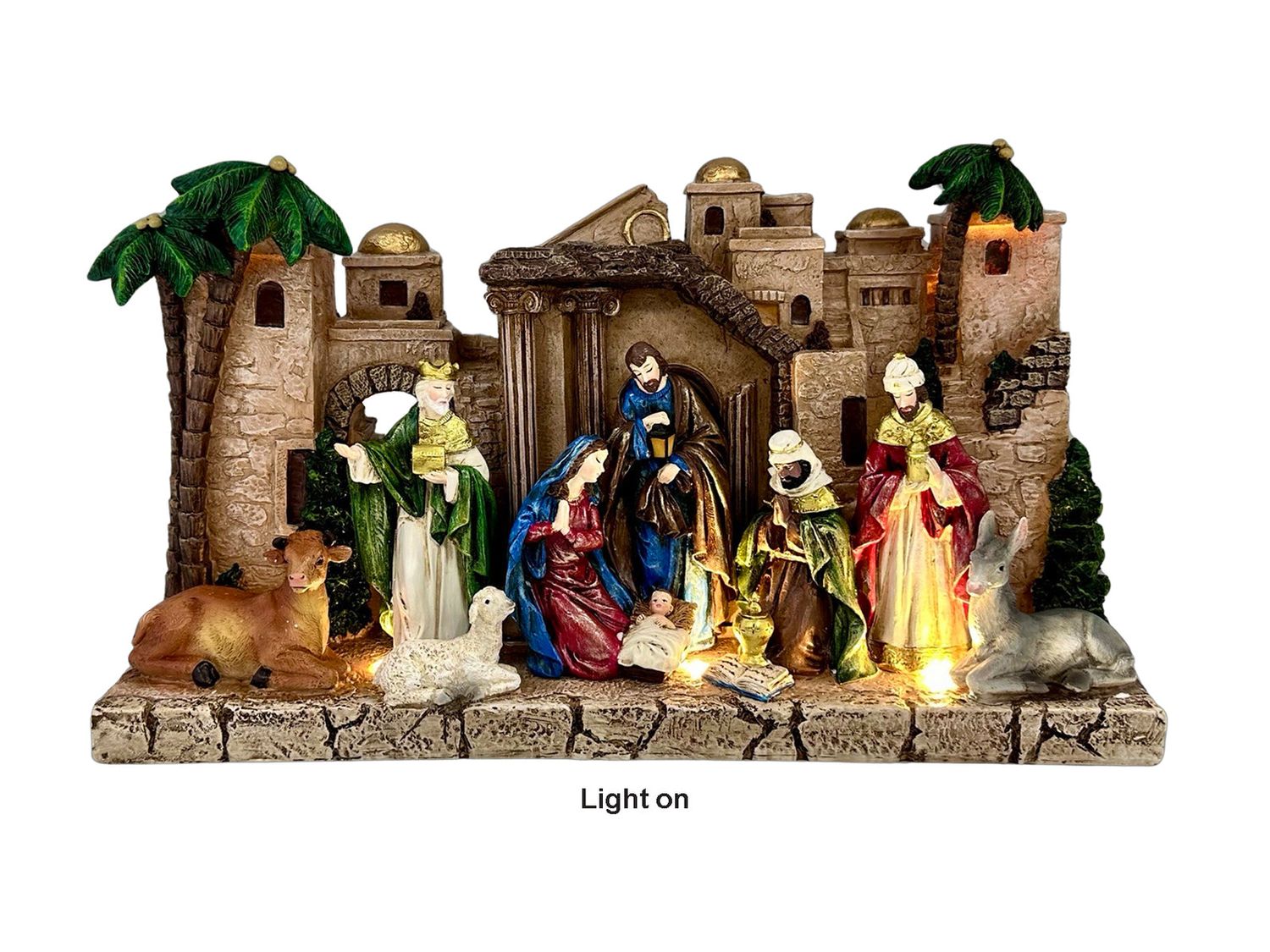 CHRISTMAS - NATIVITY SCENE ALL IN ONE WITH STABLE AND LED