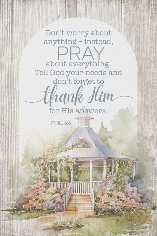 PLAQUE (MDF): DON'T WORRY ABOUT ANYTHING - MINI BLESSINGS