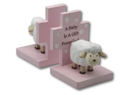 BLESS THIS BABY BOOKENDS - GIRL