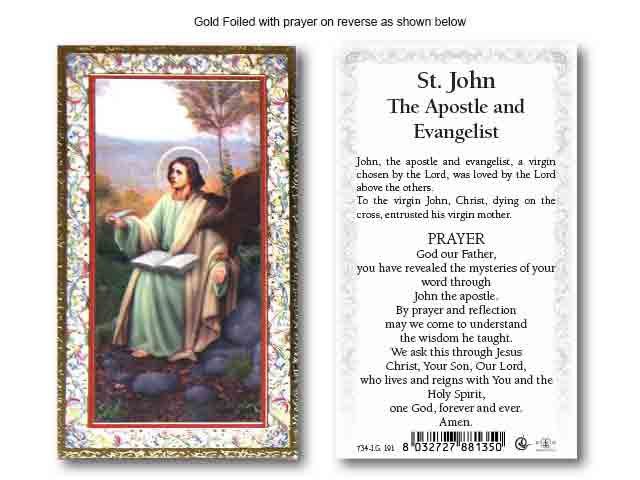 HOLY CARD - ST JOHN THE APOSTLE AND EVANGELIST