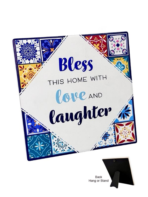AMALFI CERAMIC PLAQUE - BLESS THIS HOME