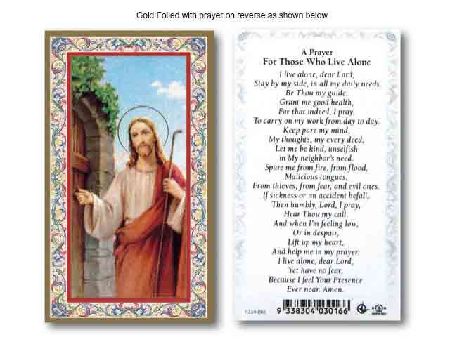 HOLY CARD - A PRAYER FOR THOSE WHO LIVE ALONE