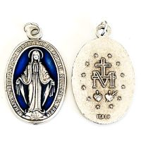 Miraculous Medal Blue 22MM