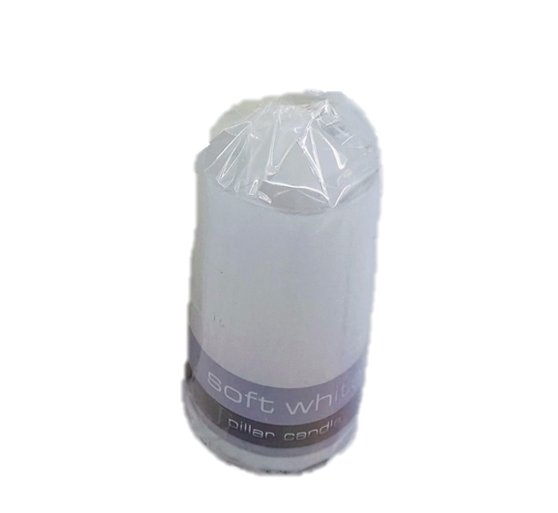 WHITE PILLAR CANDLE SMALL 100 X 38MM
