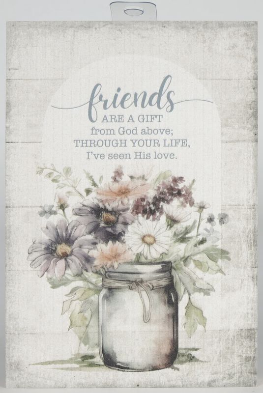 PLAQUE (MDF): FRIENDS ARE A GIFT - MINI BLESSINGS