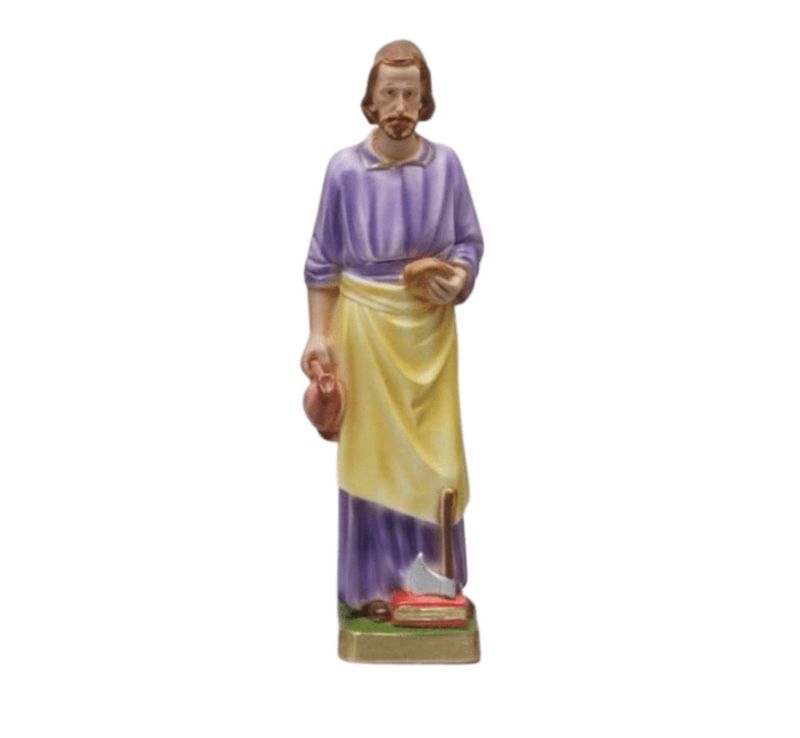 STATUE PLASTER ST JOSEPH THE WORKER 30CM
