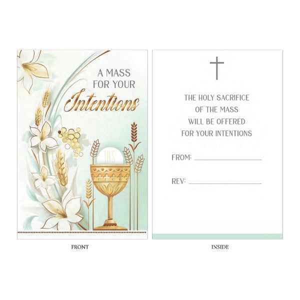 CD - MASS INTENTION CARD FOR LIVING GOLD FOILED