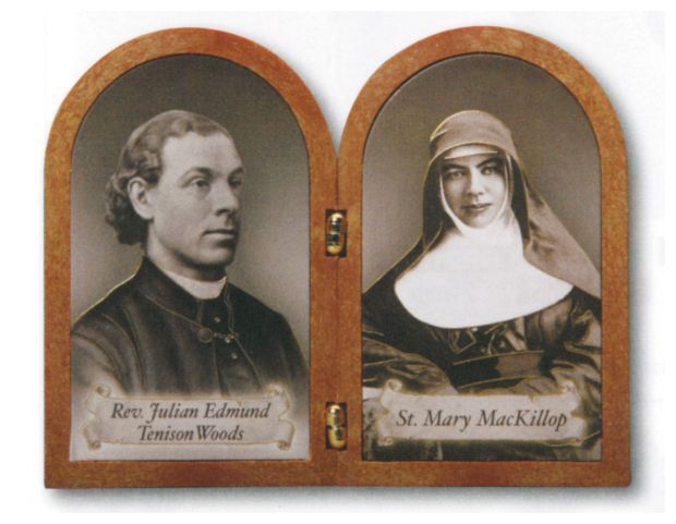 BI-FOLD PLAQUE ST MARY MACKILLOP