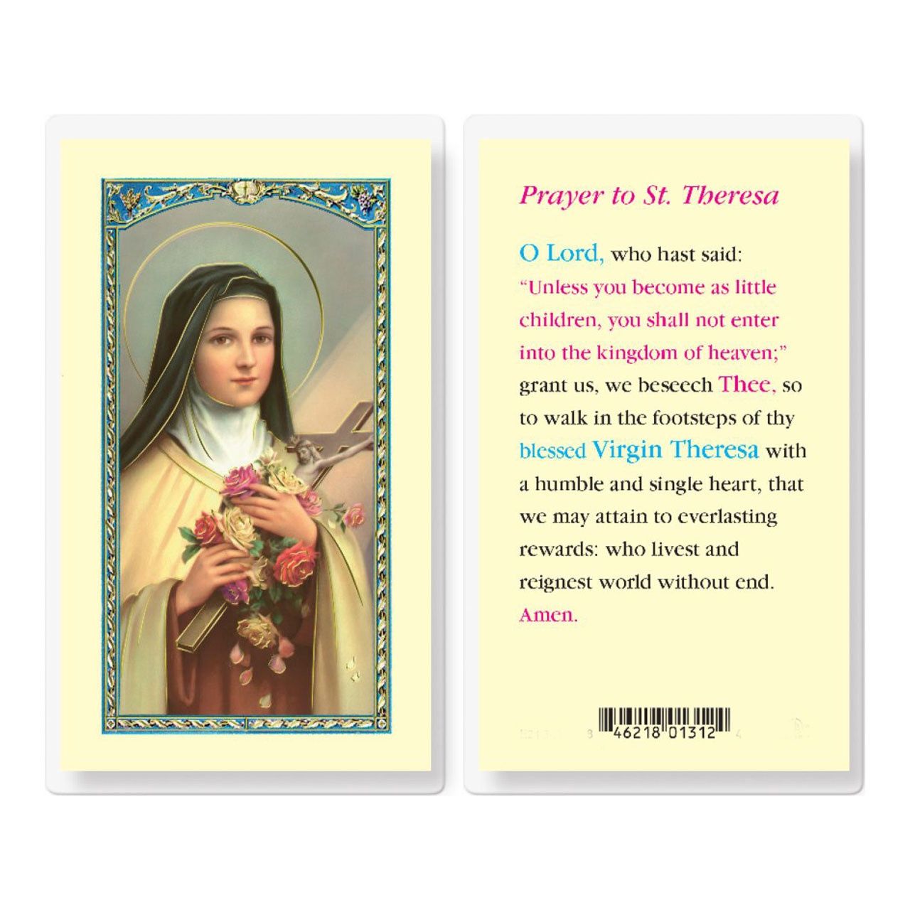 HOLY CARD - ST THERESE THE LITTLE FLOWER