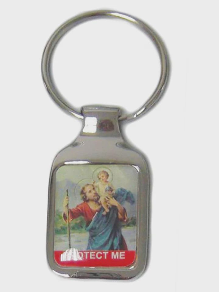 ST CHRISTOPHER KEYRING SQUARE