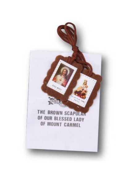 SCAPULAR - BROWN WITH LEAFLET