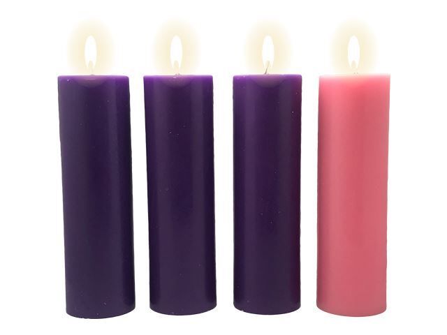 ADVENT CANDLE SET 10" X 3"