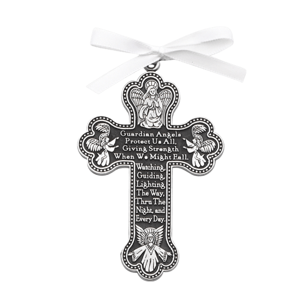 CRIB CROSS WITH WHITE  RIBBON - BLESS THIS CHILD