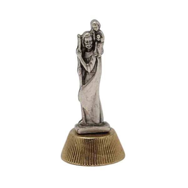 MINI METAL STATUE ST CHRISTOPHER