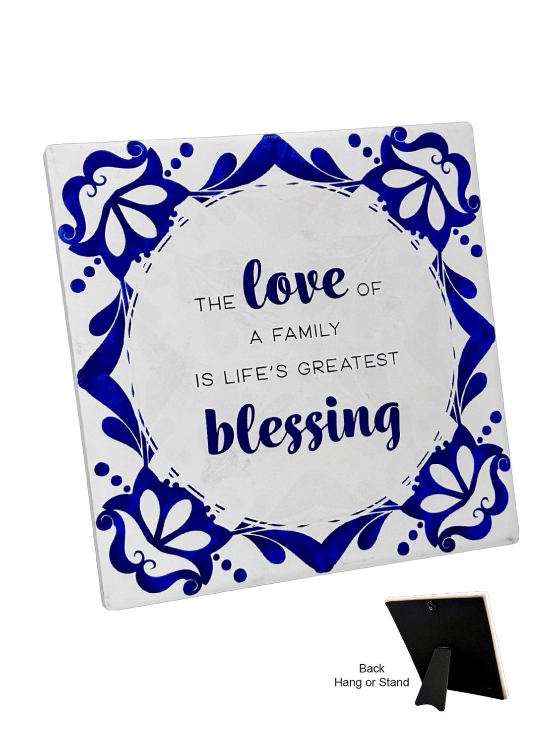 AMALFI CERAMIC PLAQUE - LOVE IS LIFE'S GREATEST BLESSING