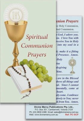 SPIRITUAL COMMUNION PRAYERS CARD