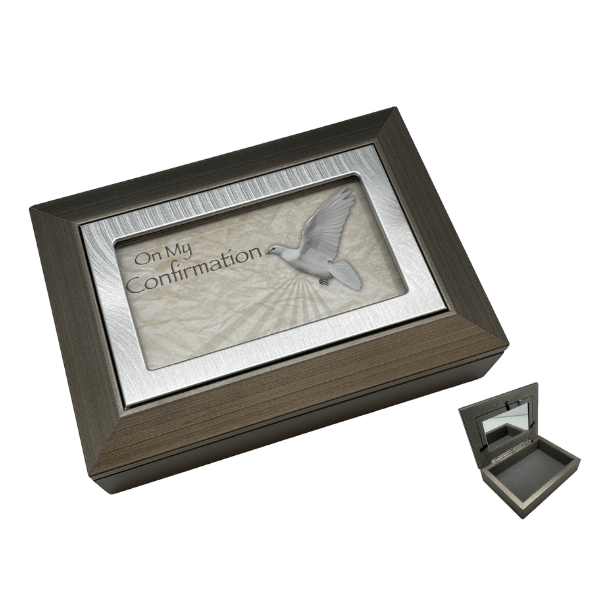 CONFIRMATION KEEPSAKE BOX BROWN
