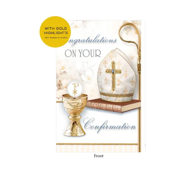 CD - CONFIRMATION CARD WITH GOLD FOILING EMBOSSED