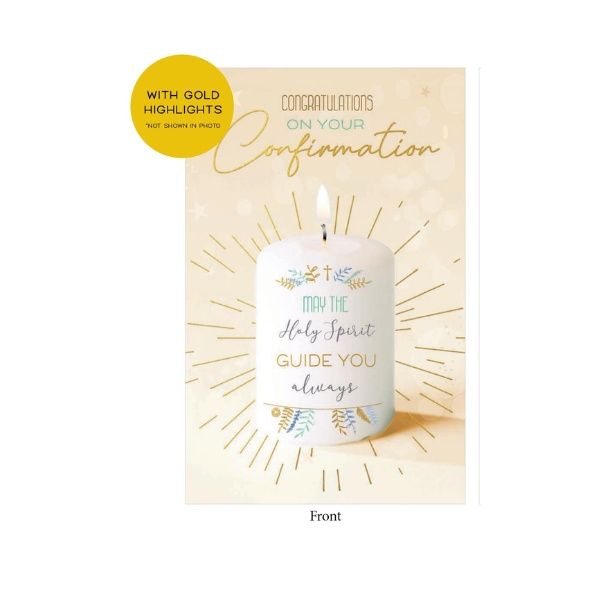 CD - CONFIRMATION CARD WITH GOLD FOILING - EMBOSSED