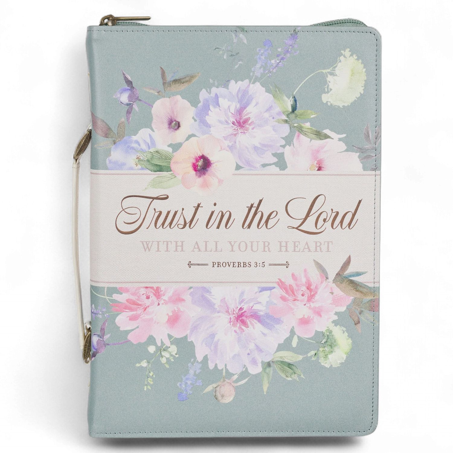 BIBLE COVER LARGE: TRUST,  PROV. 3:5 TEAL