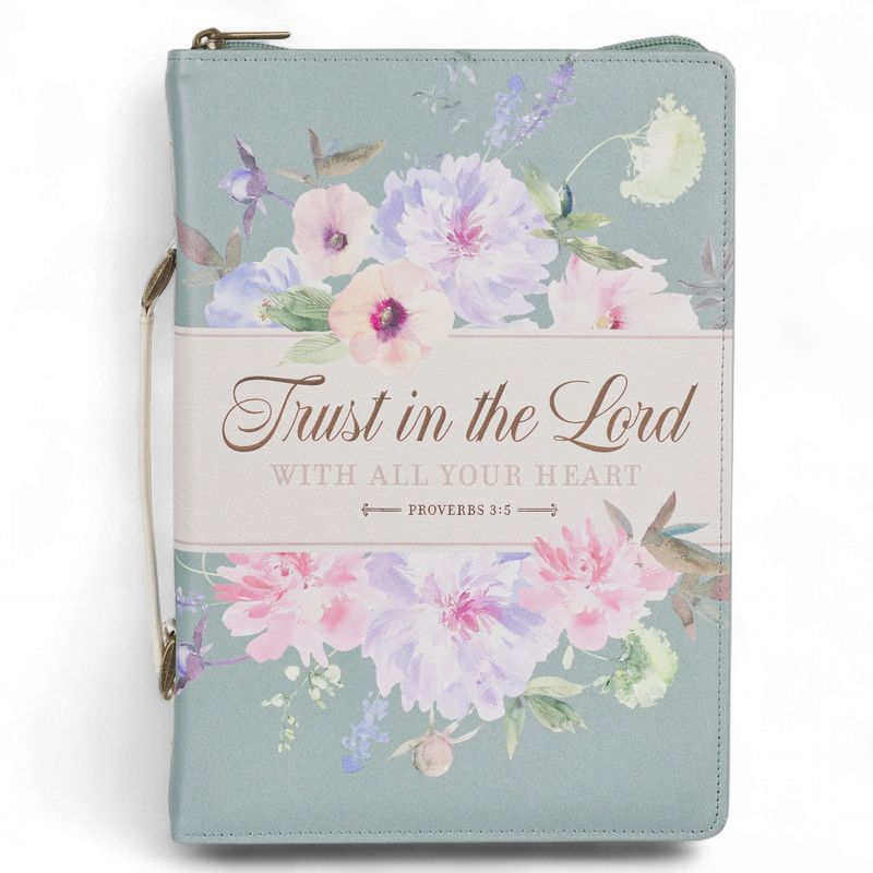 BIBLE COVER LARGE: TRUST,  PROV. 3:5 TEAL