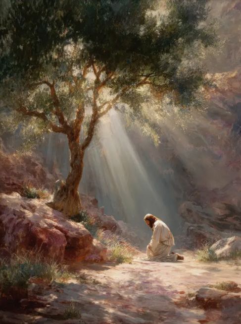 UNFRAMED PRINT - JESUS IN THE GARDEN OF GETHSEMANE