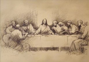 UNFRAMED SKETCH - THE LAST SUPPER