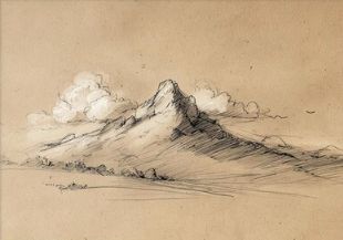 UNFRAMED SKETCH - MT SINAI