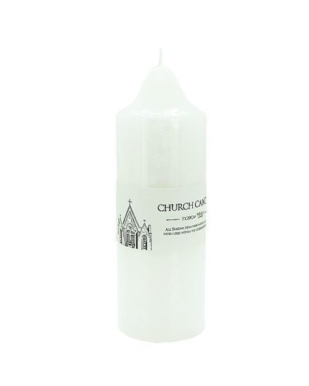 CANDLE 20 X 7CM WHITE