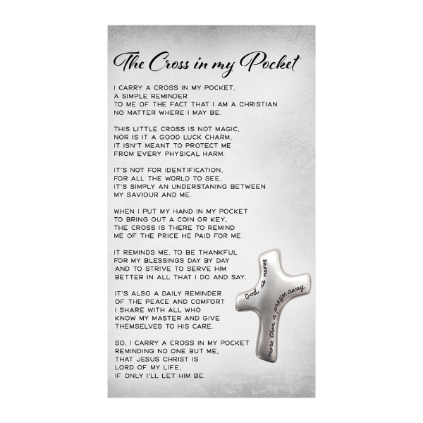 HOLY CARD - THEMED CROSS IN MY POCKET
