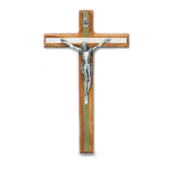 OLIVE WOOD WALL CRUCIFIX 300MM X 180MM