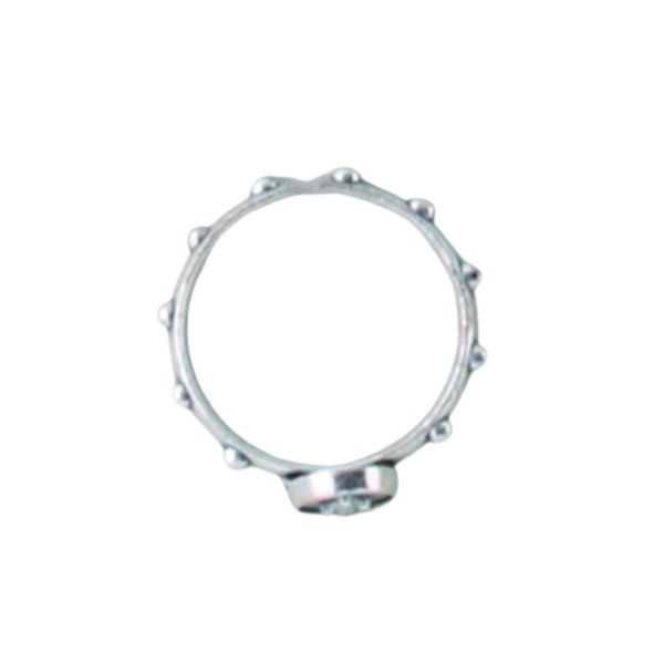 ROSARY RING WITH MARY ON OVAL LARGE SILVER