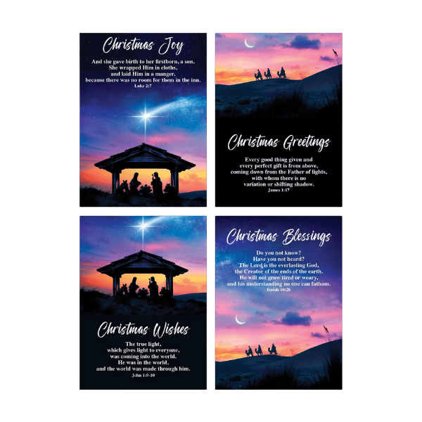 BUDGET CHRISTMAS CARDS SUNRISE PACK 8