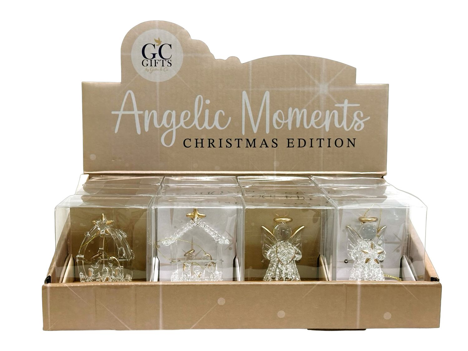 CHRISTMAS CRYSTAL ORNAMENT SET (12)
