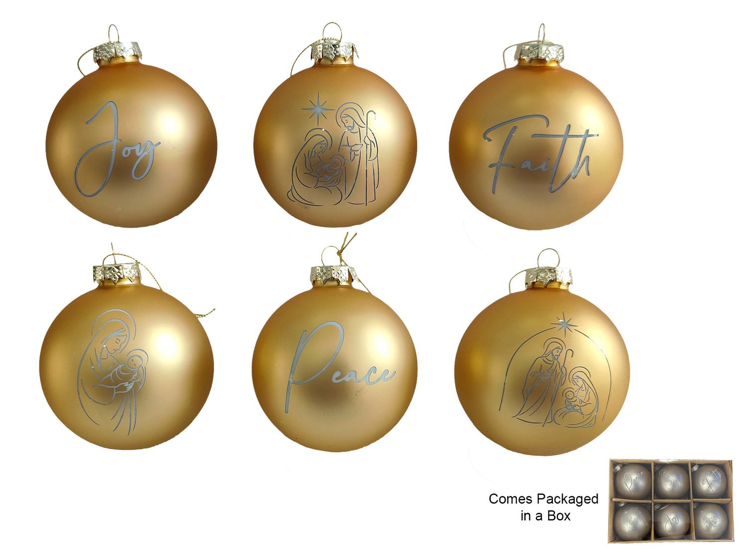 CHRISTMAS MESSAGE BAUBLE - GOLD