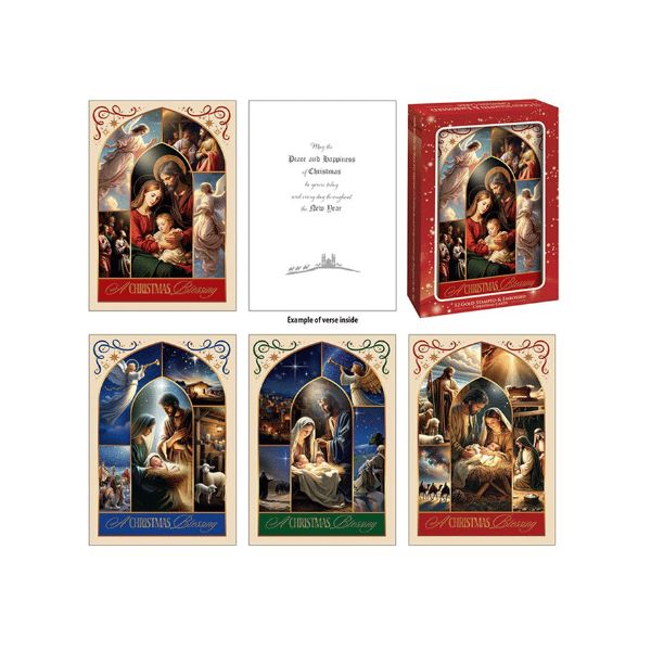 CHRISTMAS CARDS BOXED - CHRISTMAS BLESSINGS BX12
