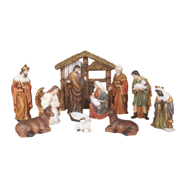 NATIVITY SET WITH STABLE - 12 PCS 300MM