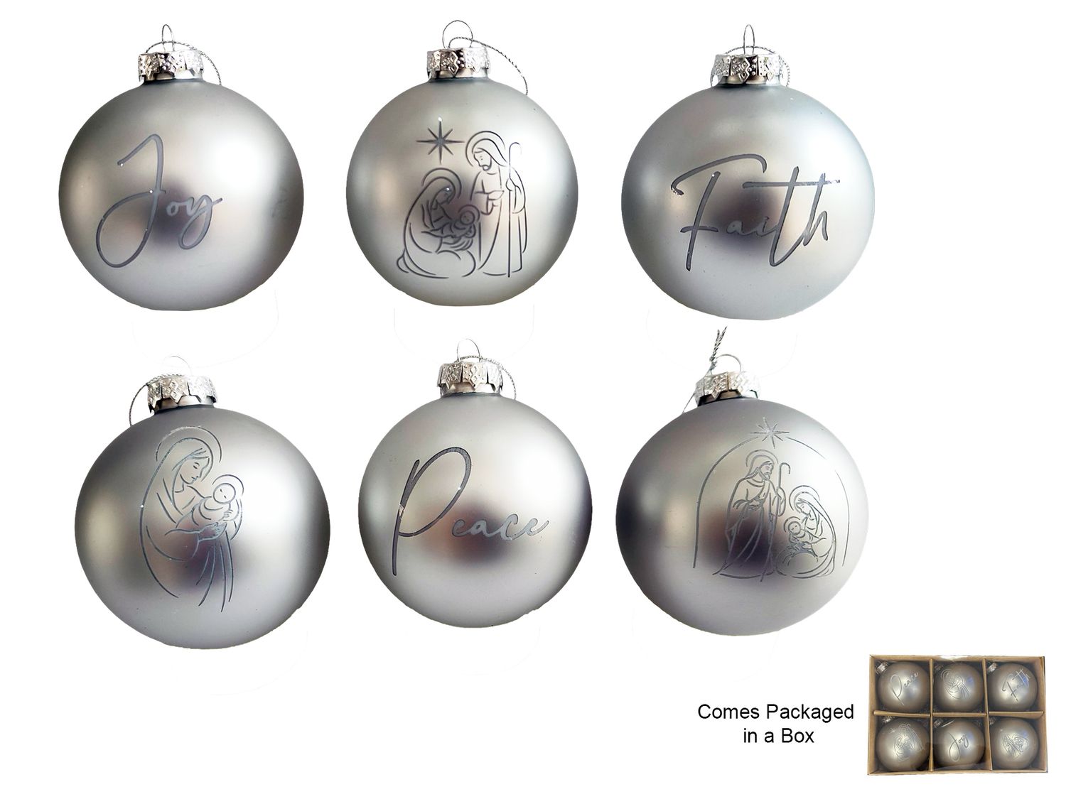 CHRISTMAS MESSAGE BAUBLE - SILVER