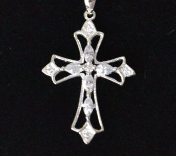 STERLING SILVER FILGREE CROSS