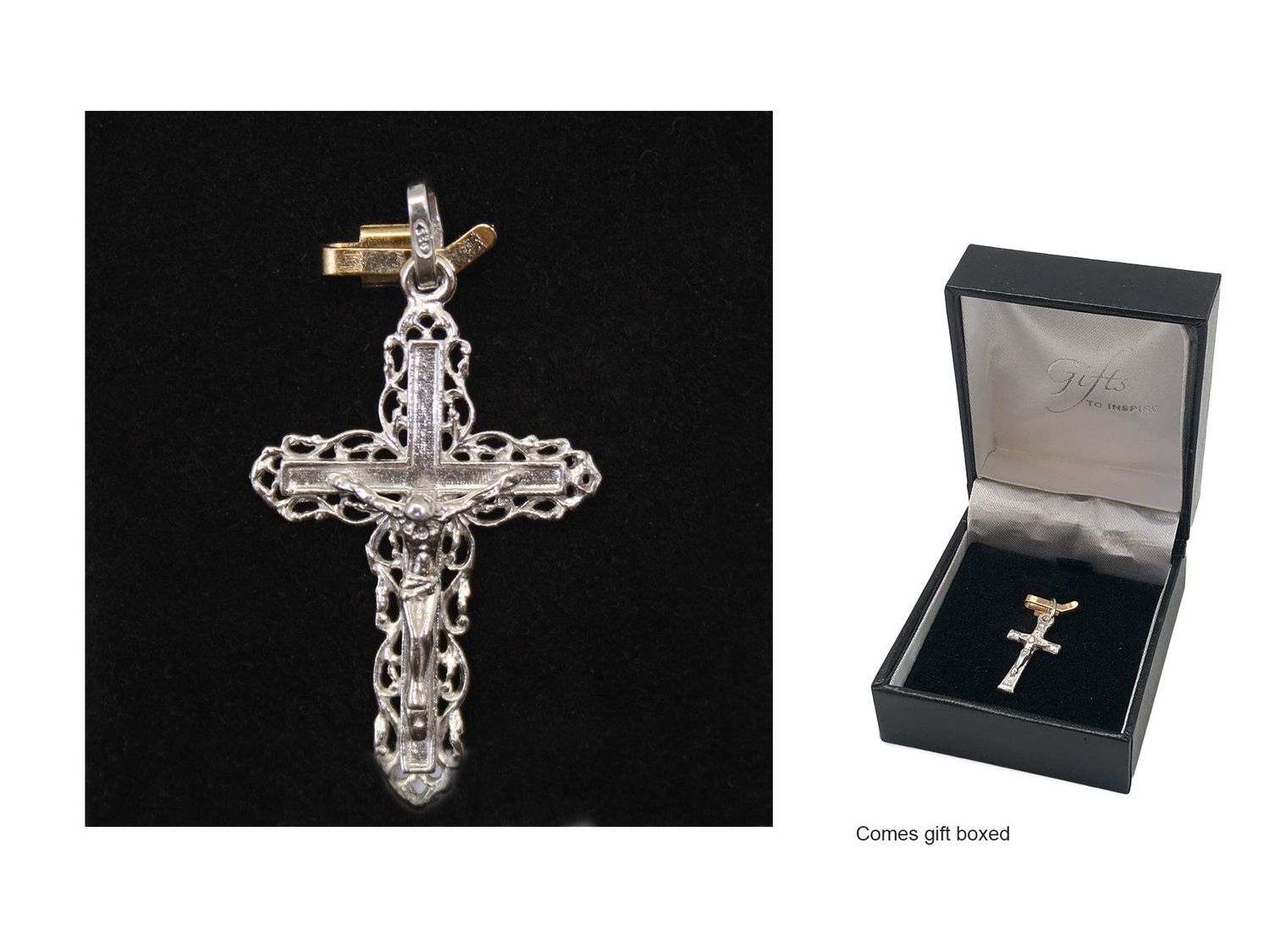 STERLING SILVER CRUCIFIX FILIGREE 20MM