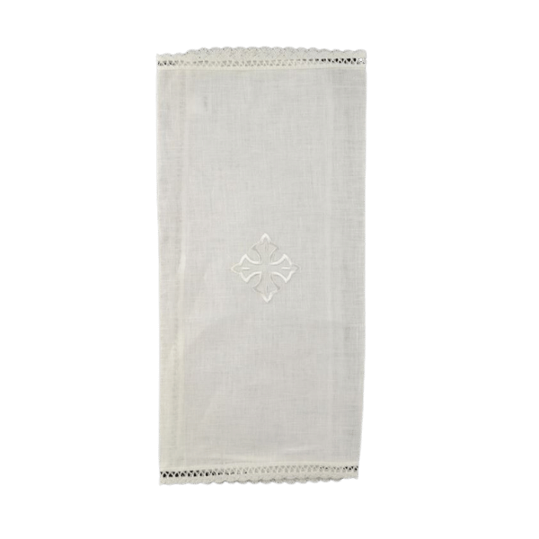 PURIFICATOR LINEN 370 X 500MM LACE TRIM