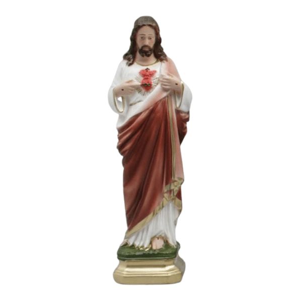 STATUE PLASTER SACRED HEART OF JESUS 60CM