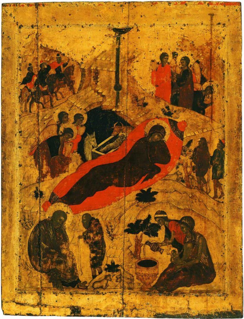 THE NATIVITY RUBLEV ICON HOLY CARD