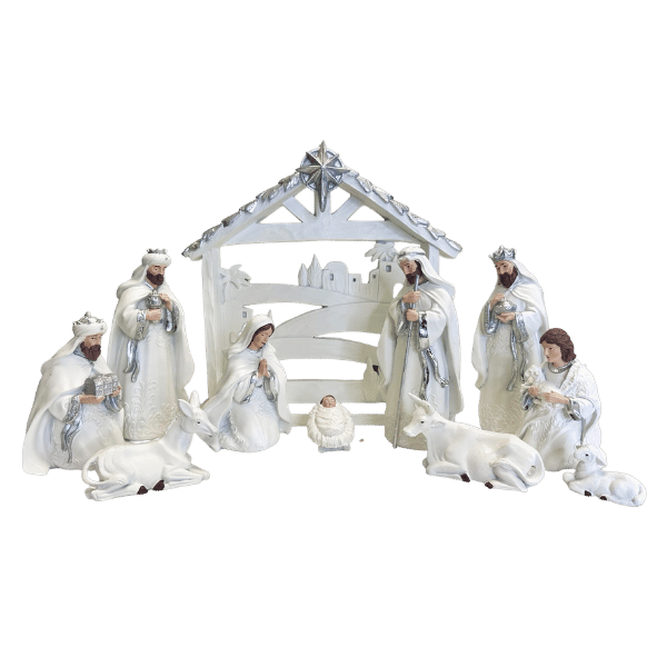 NATIVITY SET &amp; STABLE - 11PCS