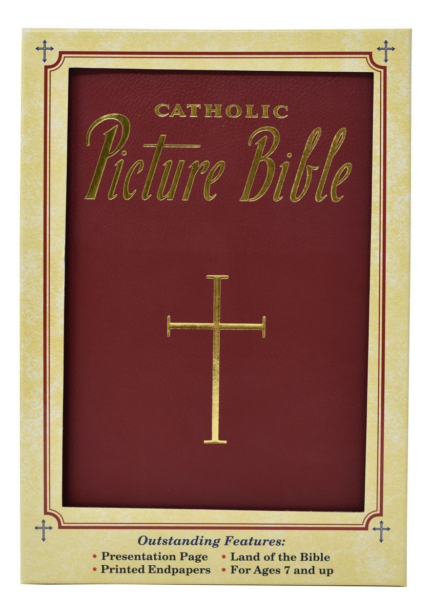 NEW CATHOLIC PICTURE BIBLE (GIFT BOXED - BURGUNDY)