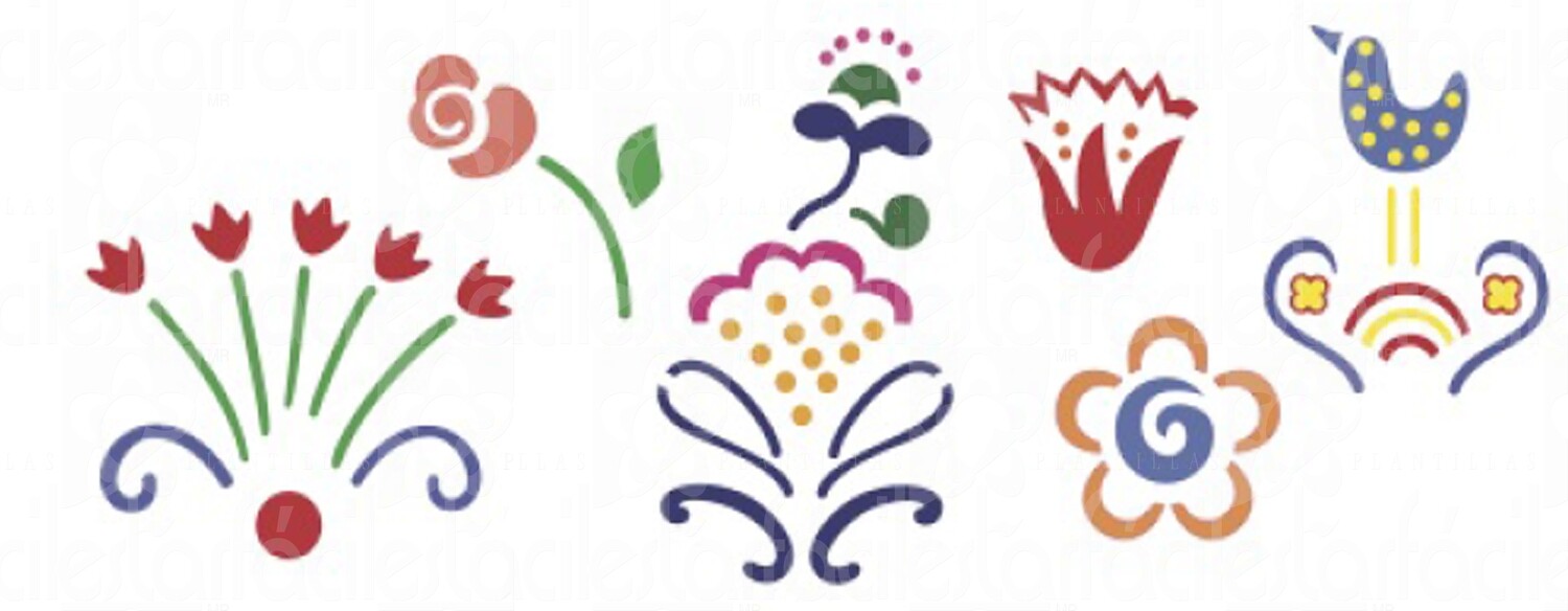 Flores Tallo kit 2 piezas 124