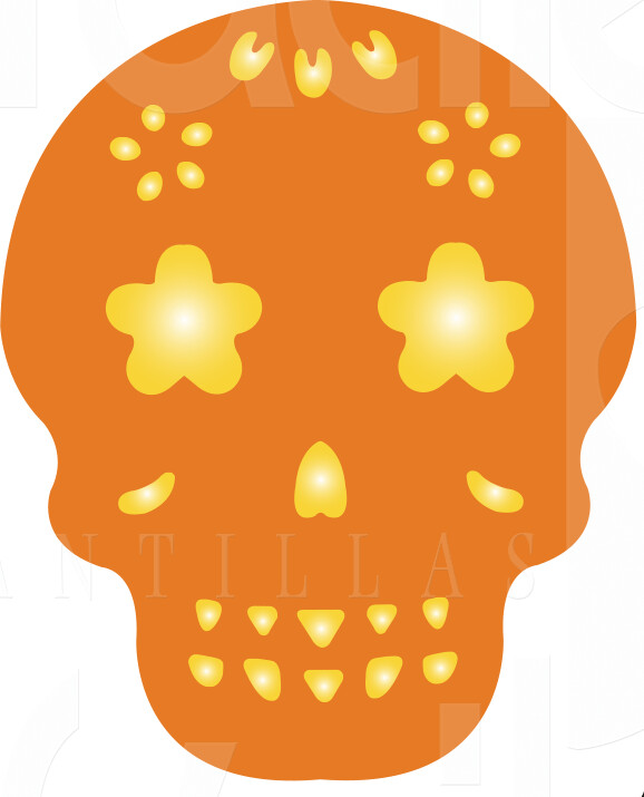 Calavera naranja