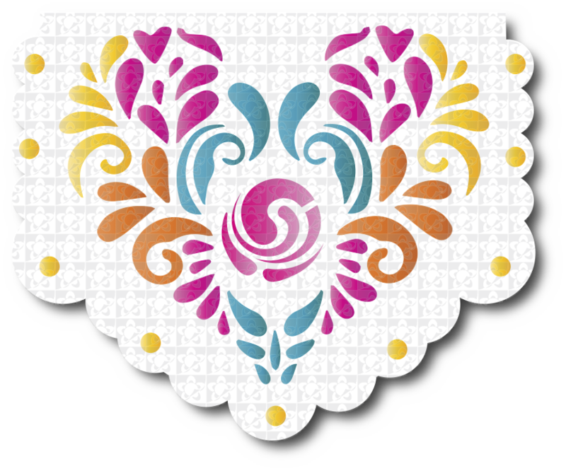 Papel picado Corazón 168V-128